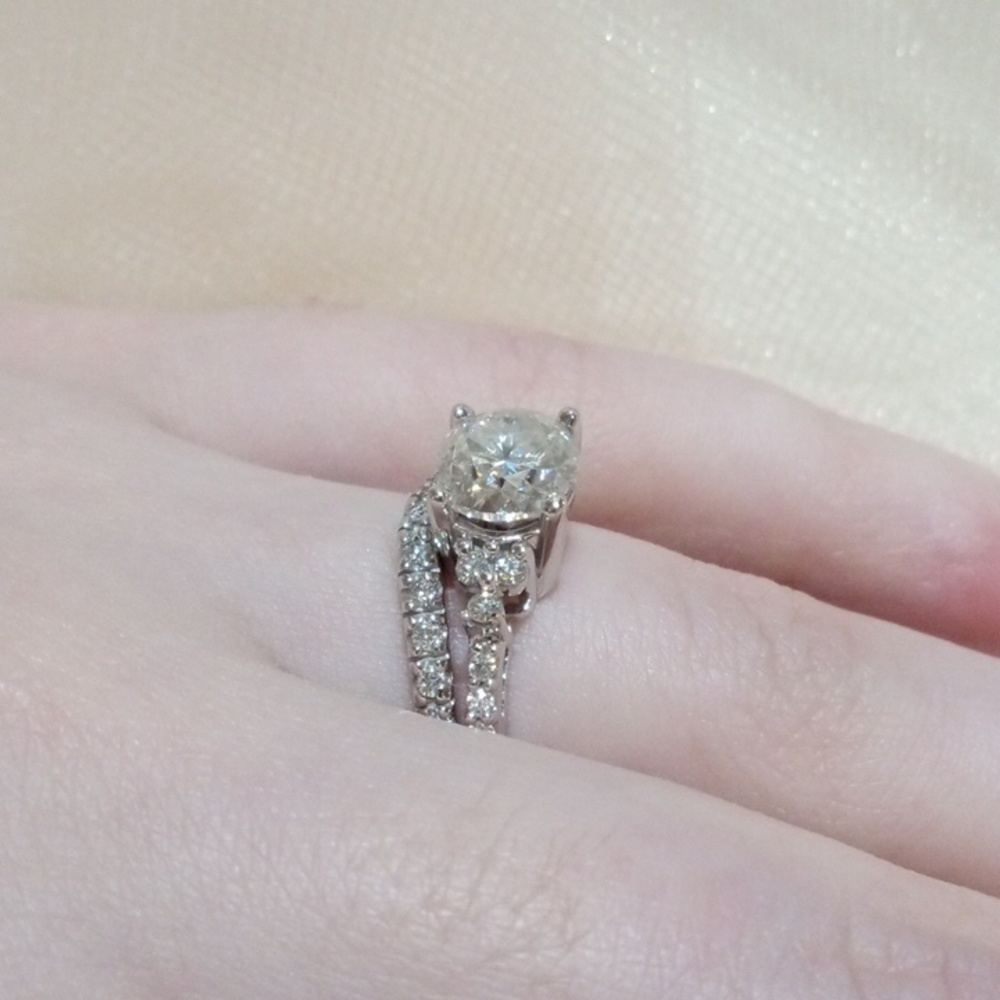 Forever One By Charles & Colvard Ring Set - Picture 3 of 4